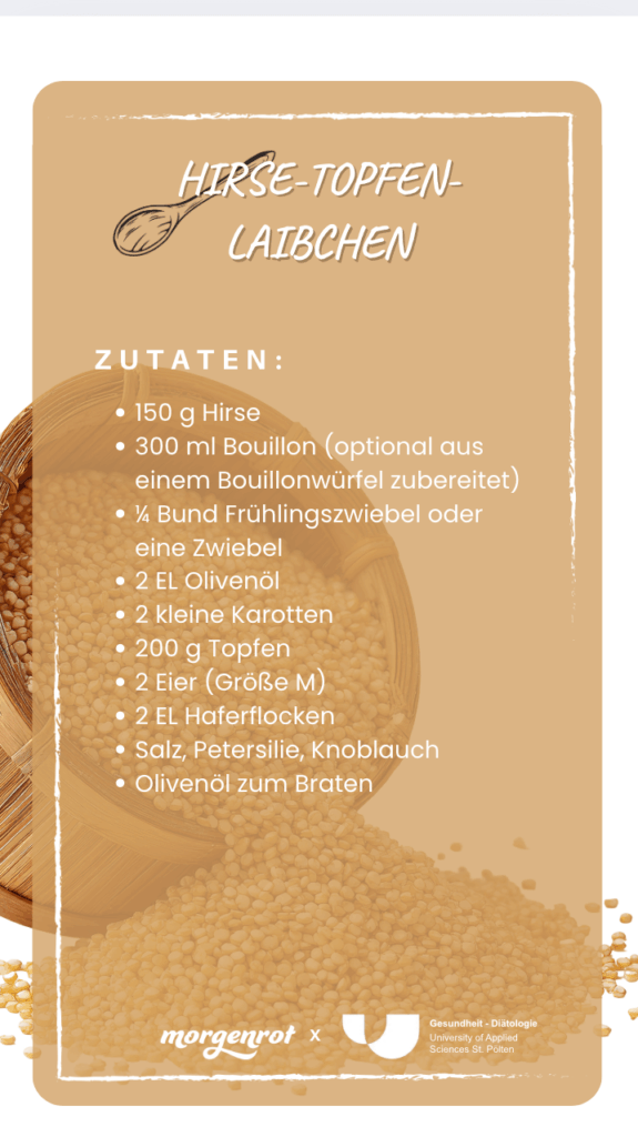 Hirse-Topfen-Laibchen