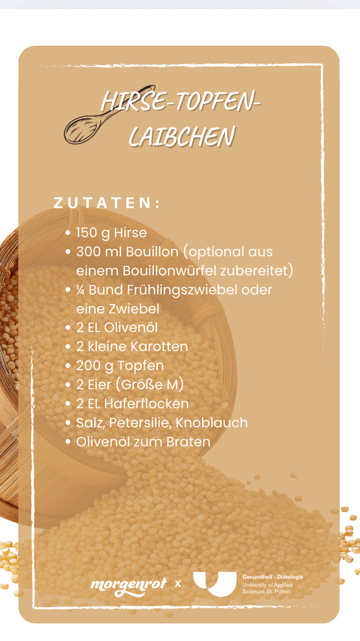 Hirse-Topfen-Laibchen